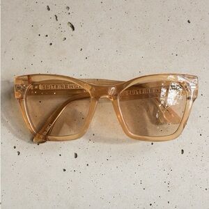 Spitfire Translucent Amber Square Frame Glasses